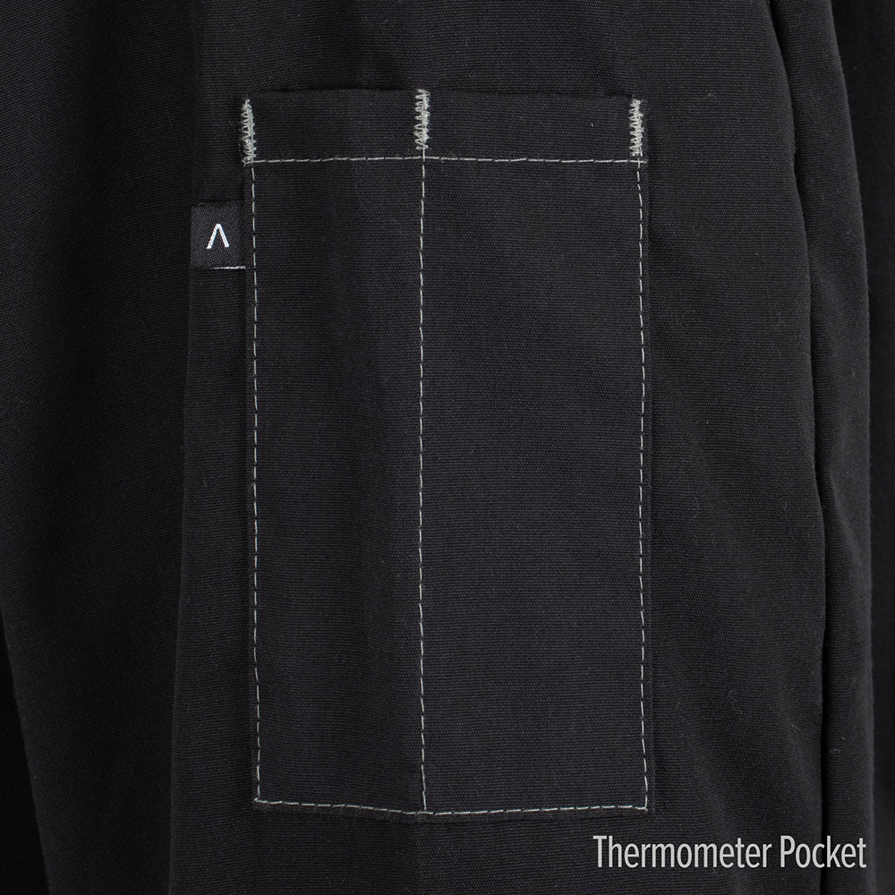 Black Crossover Collar Keep Kool Chef Coat 8