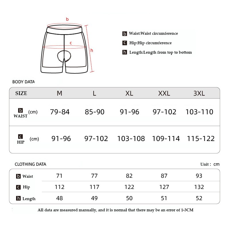 3D Padding Lightweight Bicycle Biker Shorts 3