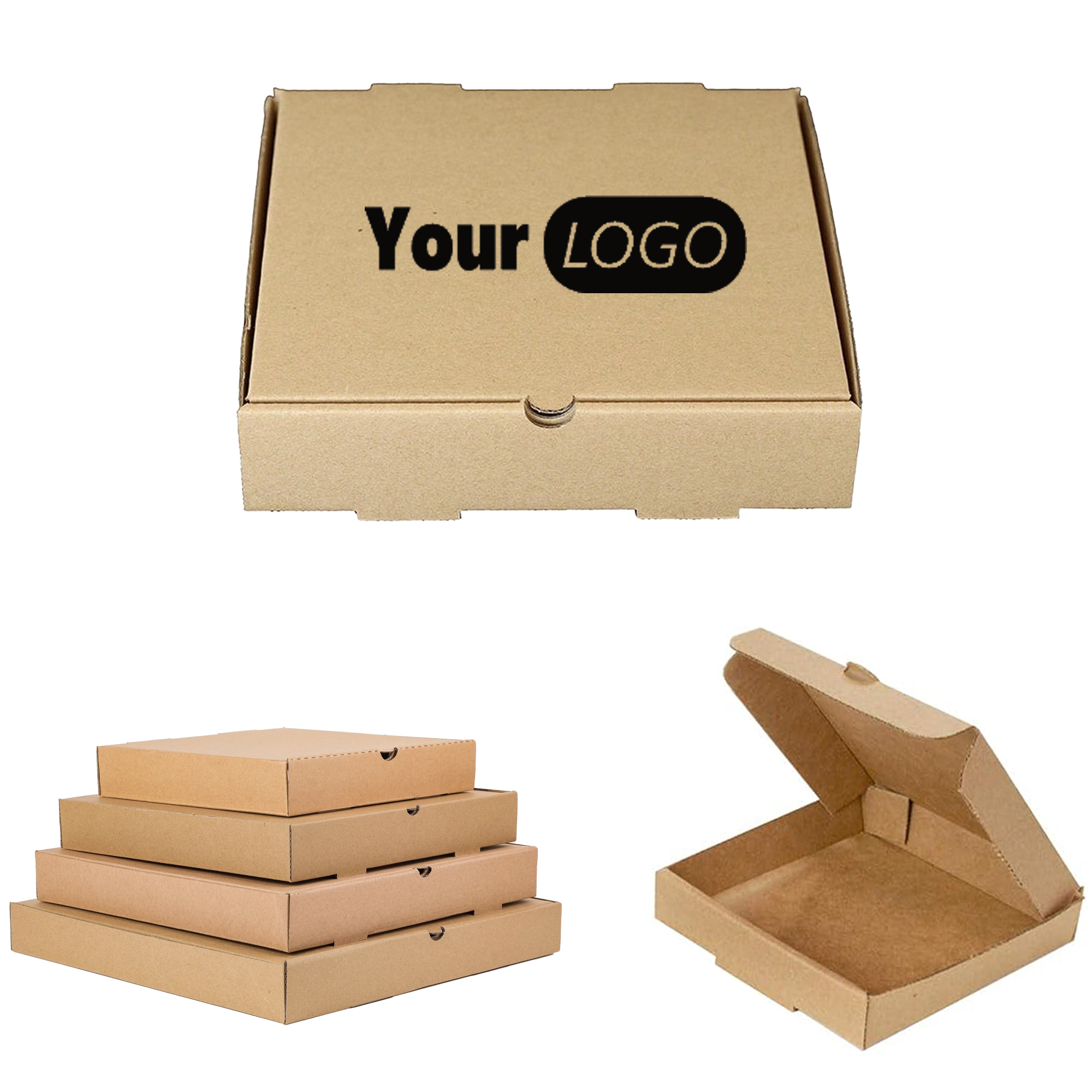 Customizable 9-Inch Pizza Boxes (6"-18" Custom Sizes) 2