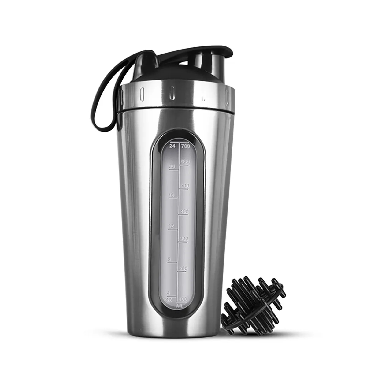 23oz Transparent scale Shaker Bottle Sports Water Cup 12