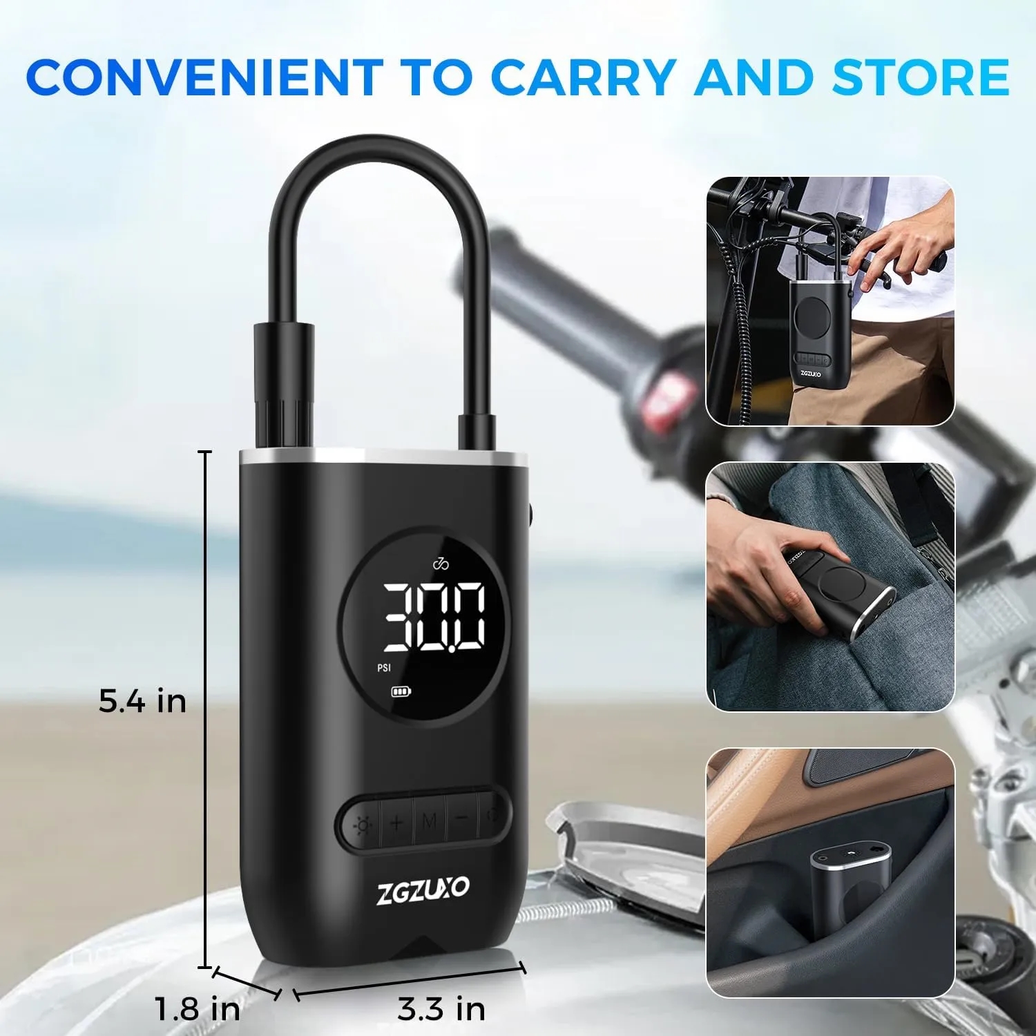 Electric Tire Pump for Car Motorcycle Bicycle Ball 2