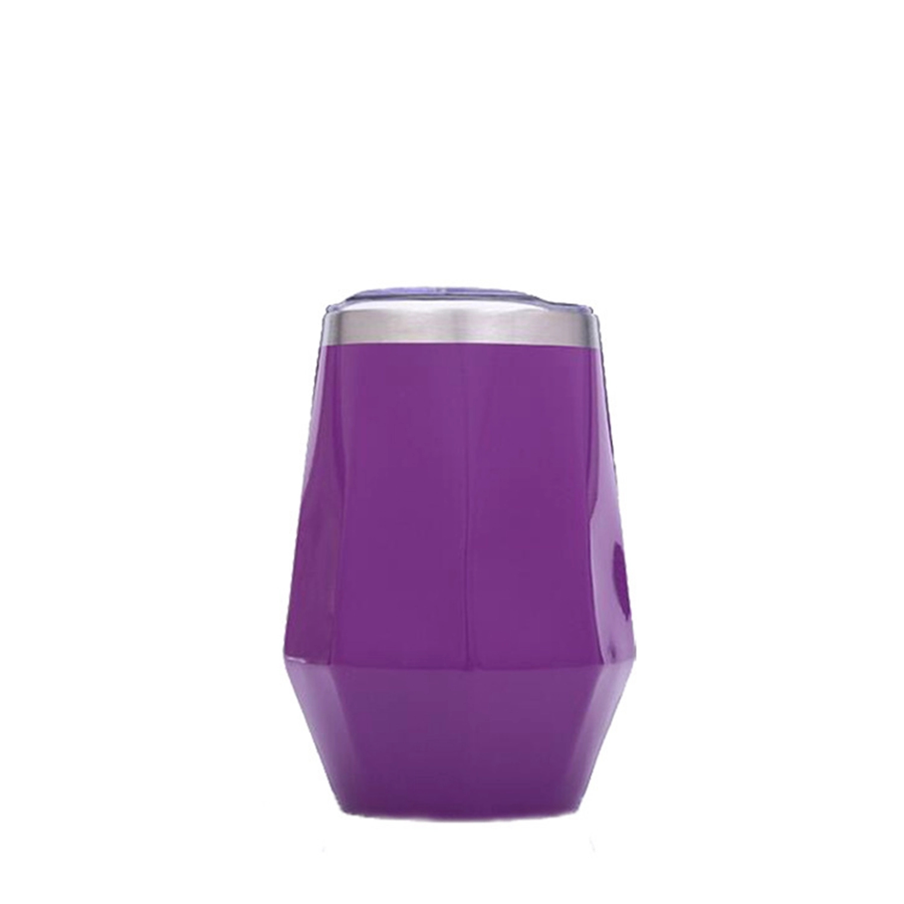 12 oz Diamond Shape Wine Cup with Lid 11