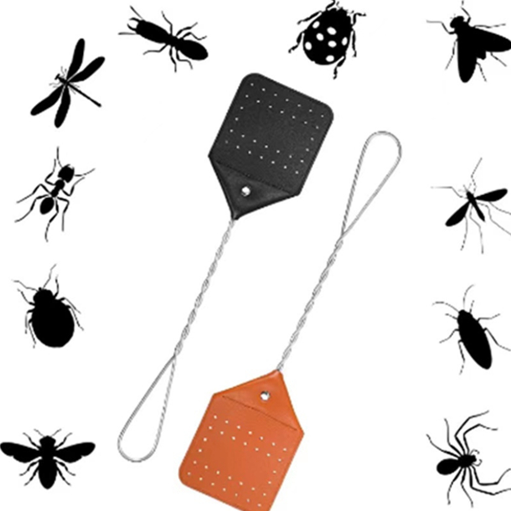 Leather Fly Swatter With Wire Handle 5