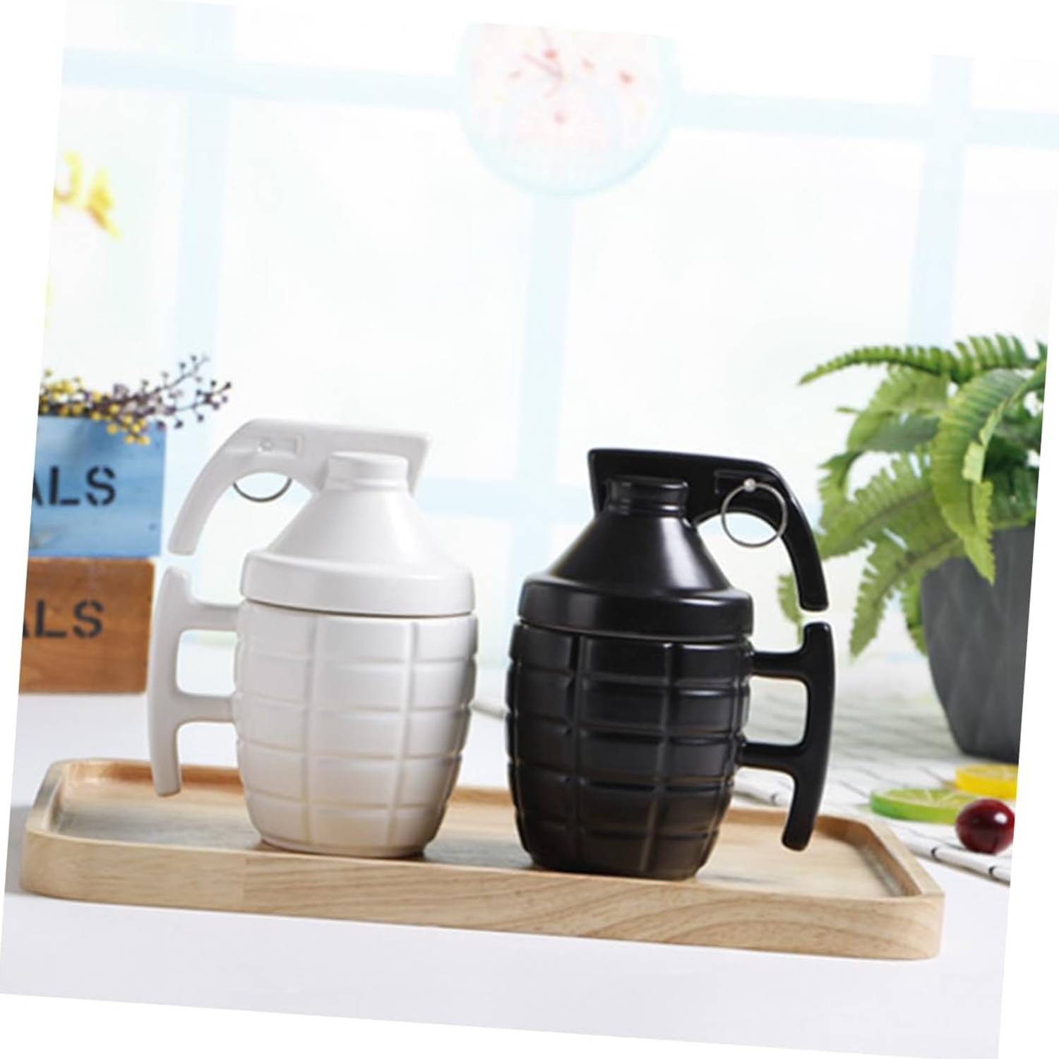 12oz Creative grenade ceramic mug 2