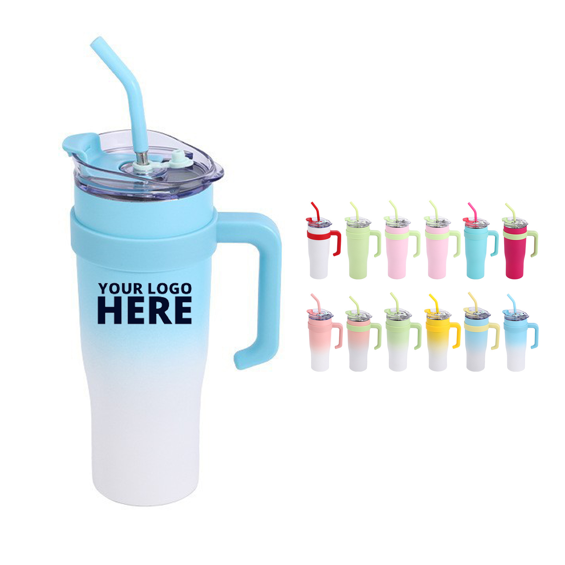 40 OZ Sports Water Bottle With Straw 1