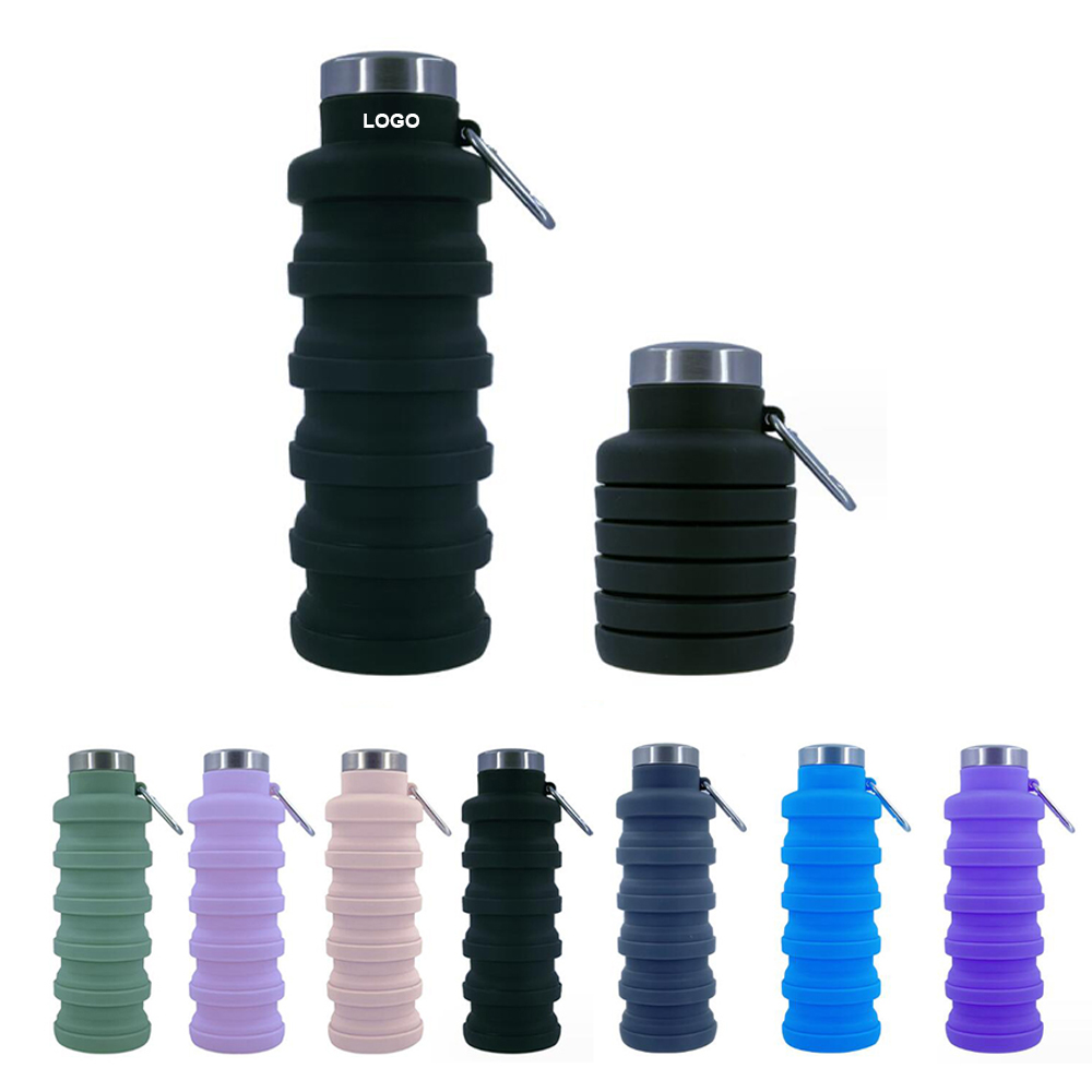 18 Oz Foldable Silicone Water Bottle 8