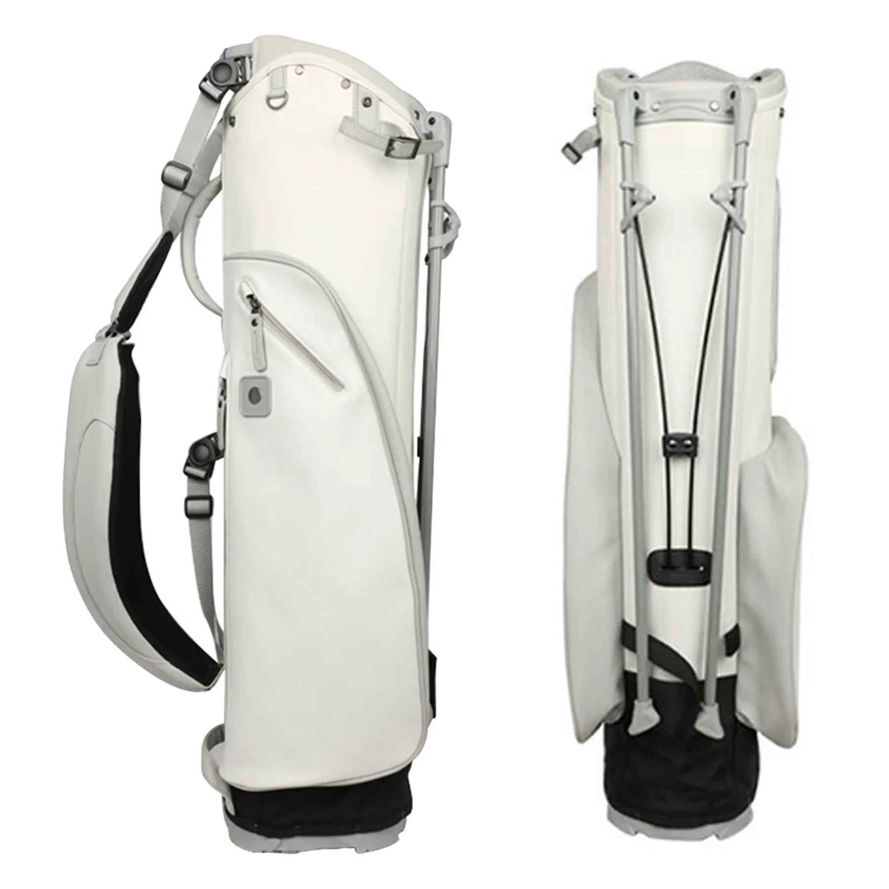 8 Inch White Multi-Functional Pu Golf Bag 2