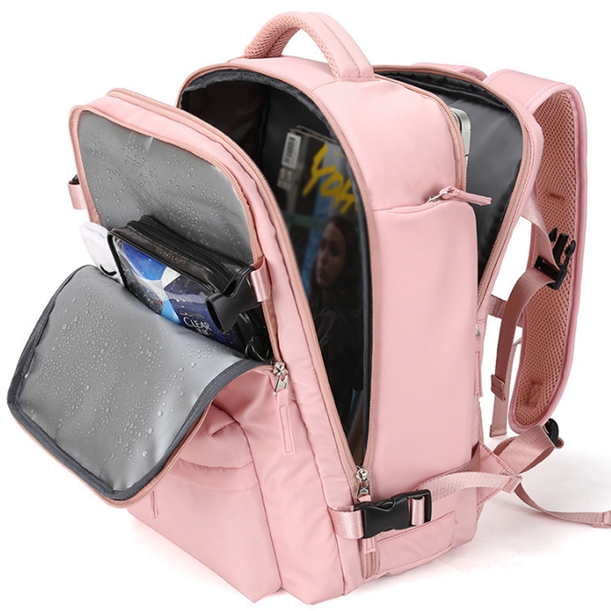 Custom Large USB Charging Port Shoes Compartment Backpack 5