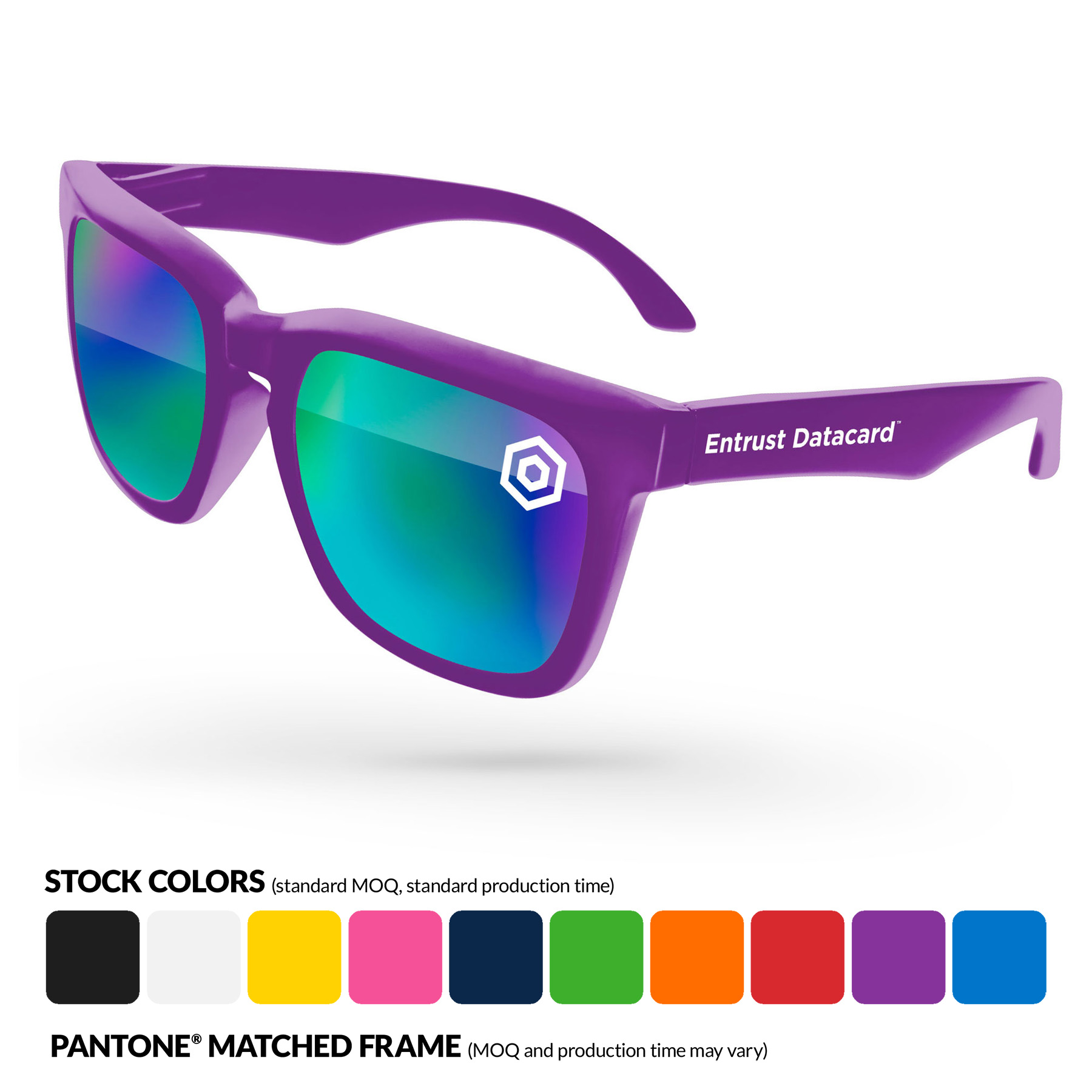 Promotional Mirror Bold Sunglasses w/ Temple Imprint 11