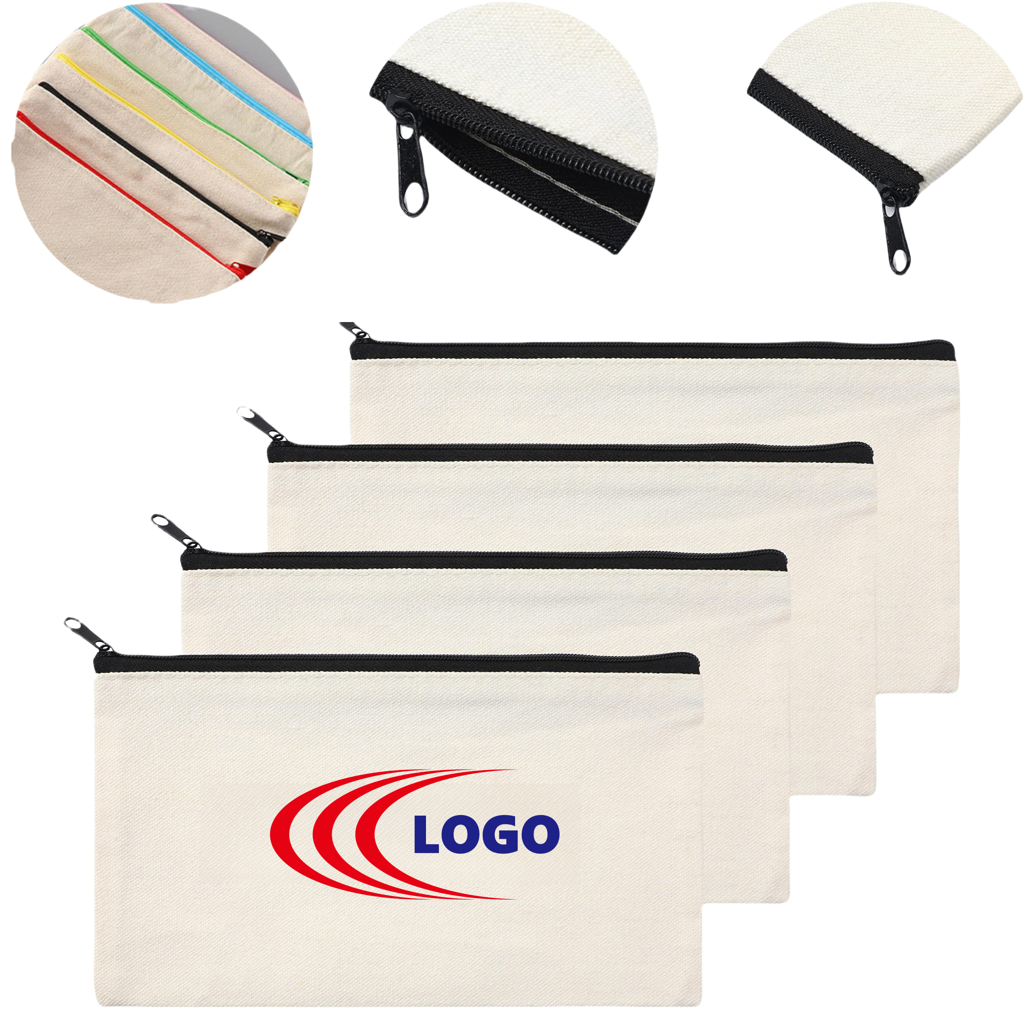 Canvas Zipper Pouch Blank Pencil Case MOQ20 2