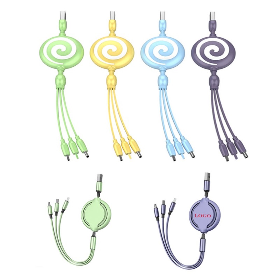 3 in 1 Retractable Charging Cable Fast Charger 3