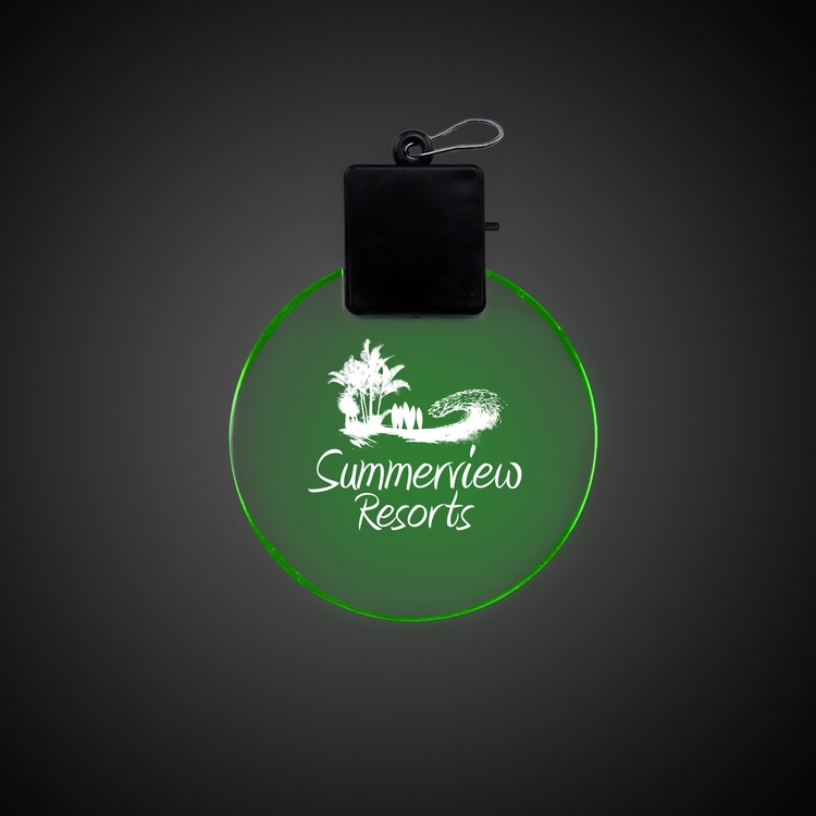 Jade Green 2 1/2" Light-Up LED Glow Medallion