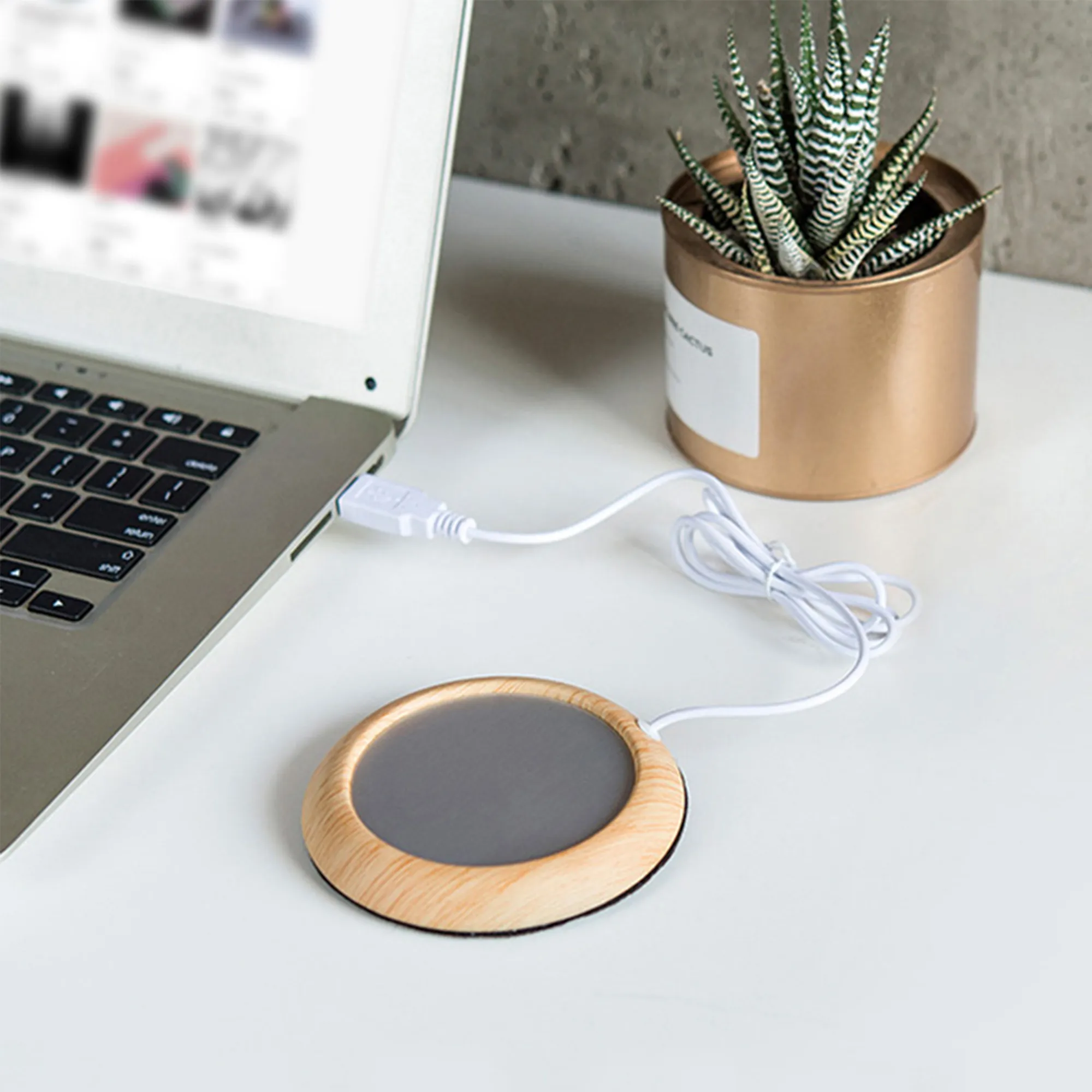 MOQ 20 USB Heated Coaster Cup Warmer Pad 4