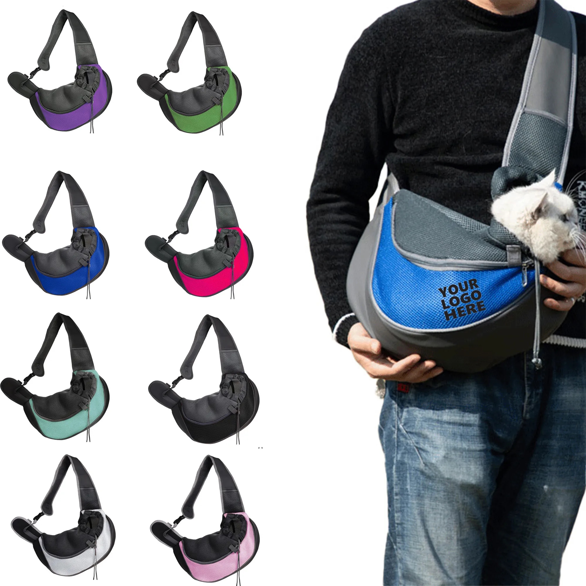 Oxford Cloth Breathable Portable Pet Shoulder Bag 4