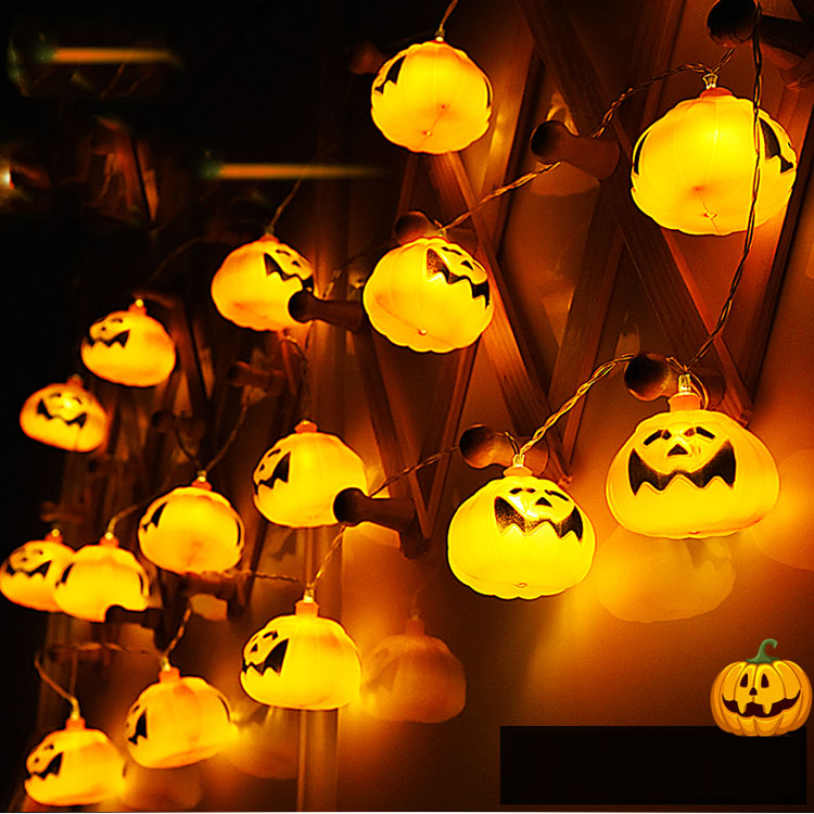 16 Pcs LED Halloween Party Pumpkin String Lights