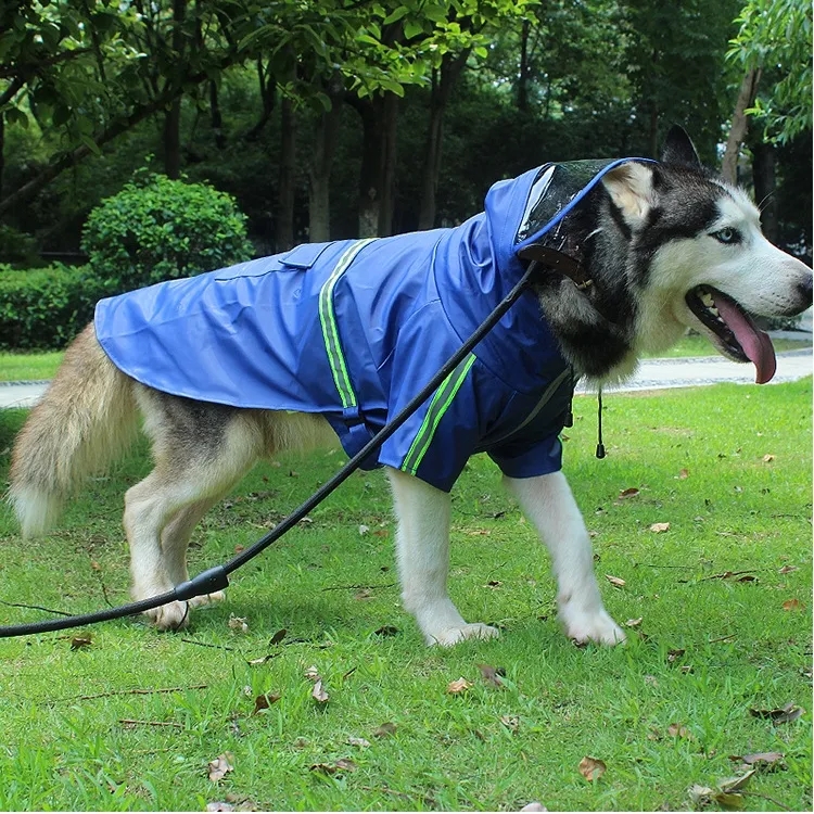 Raincoats for Large Dogs with Reflective Strip Rain 5