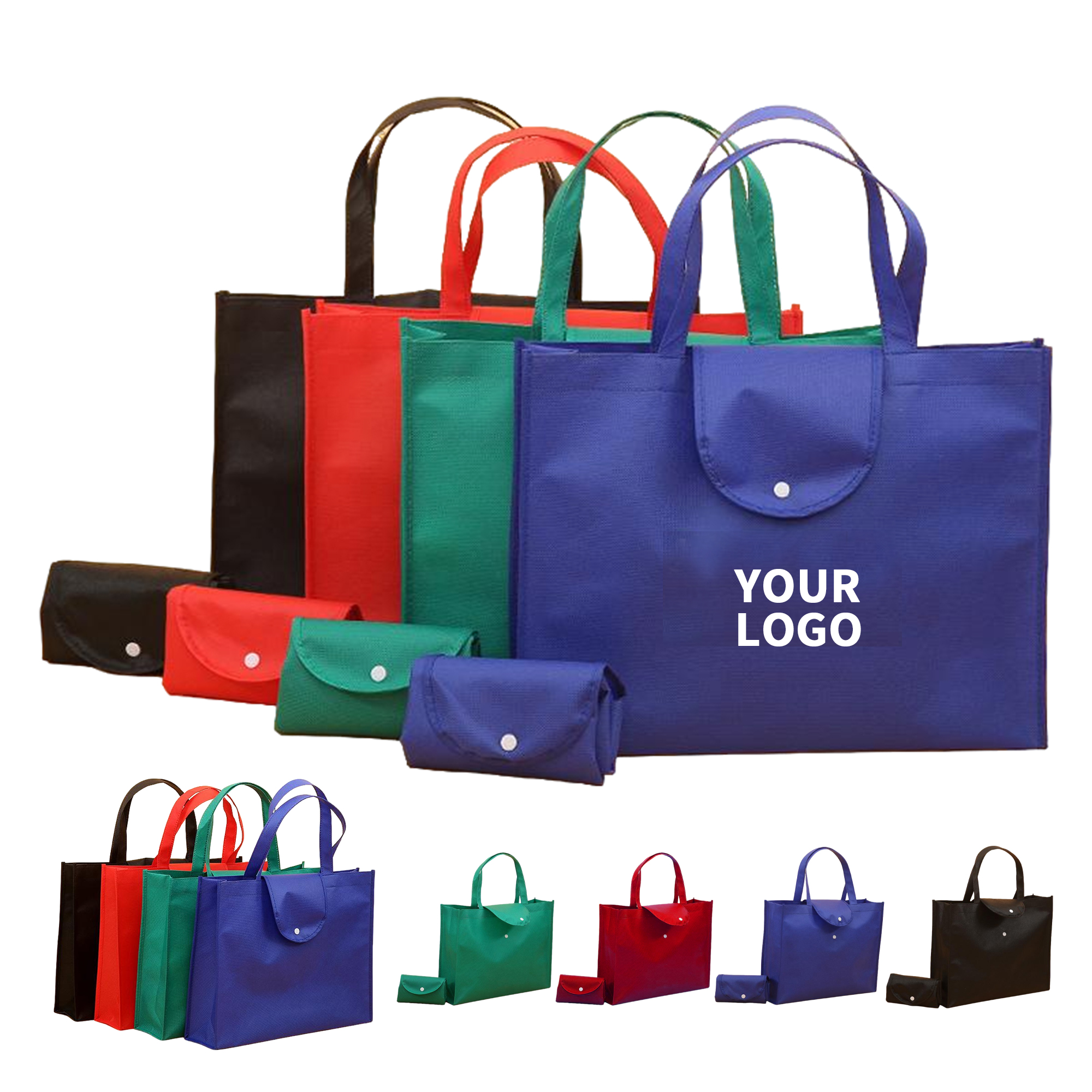 Foldable Non Woven Shopping Tote Bag Eco Friendly 3