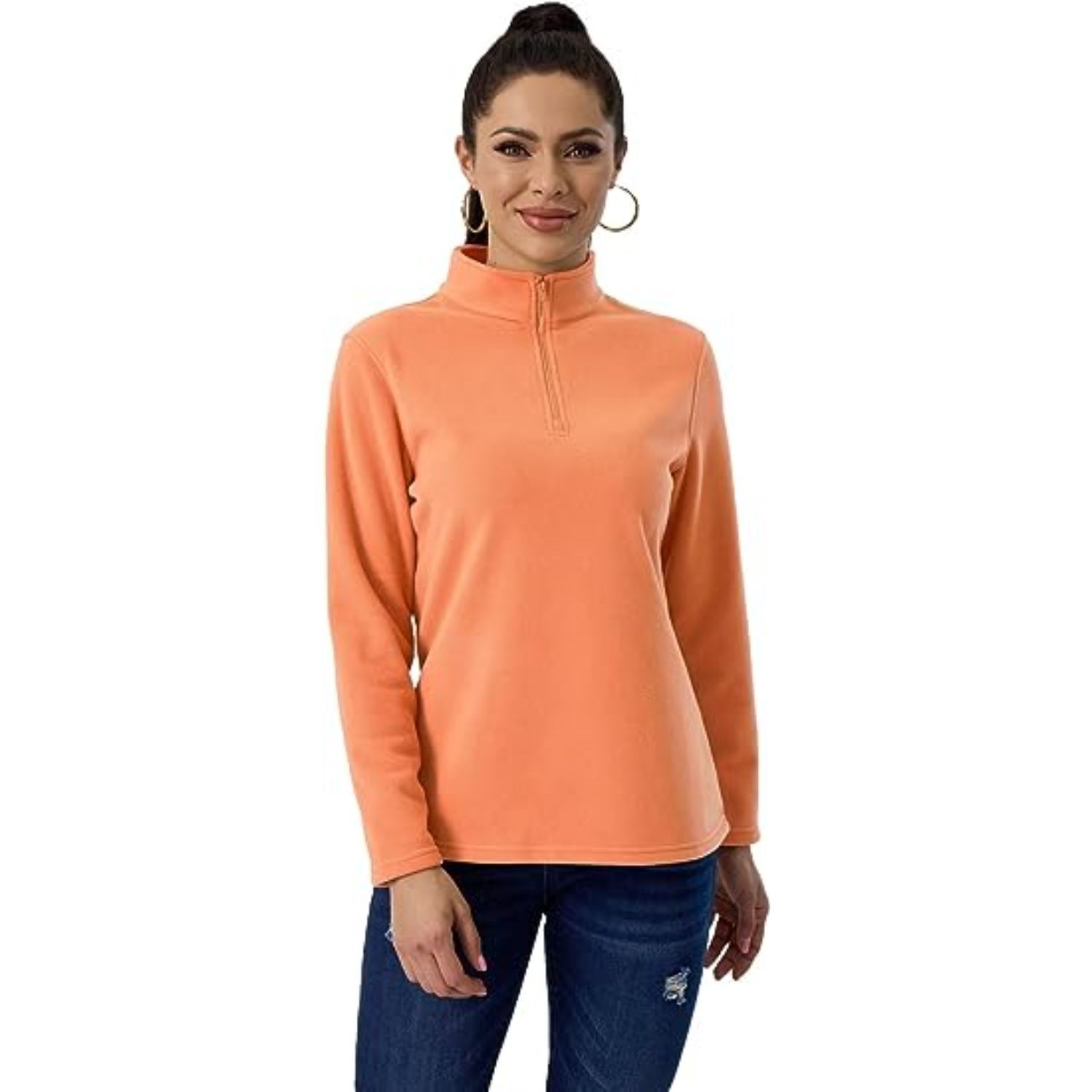 REPREVE® - Women's rPET 1/4 Zipper Fleece Pullover w/ Wrinkle Resistance 1