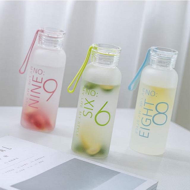Glass Water Bottle 15 oz 6