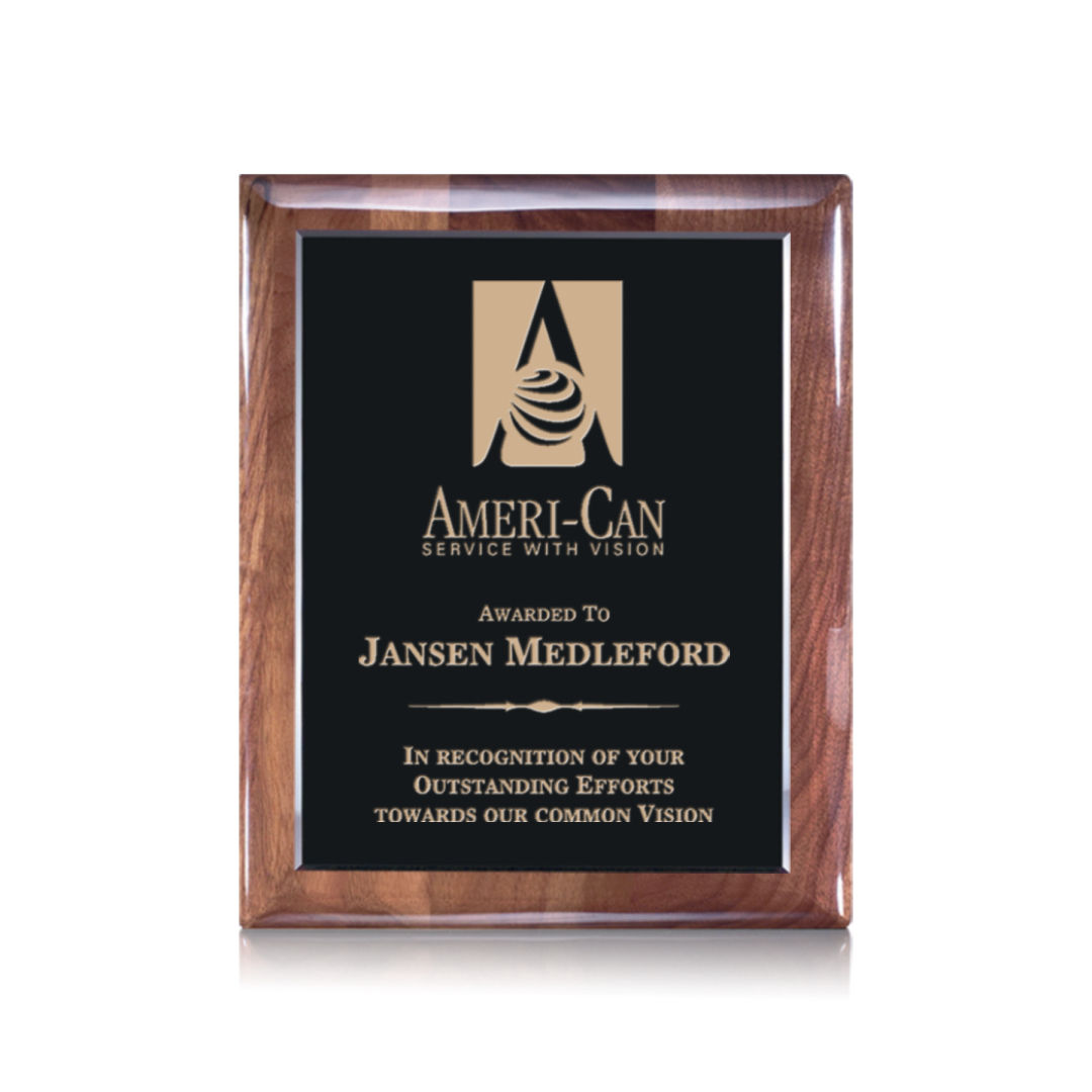 Telford Plaque - Ebony/Walnut 2