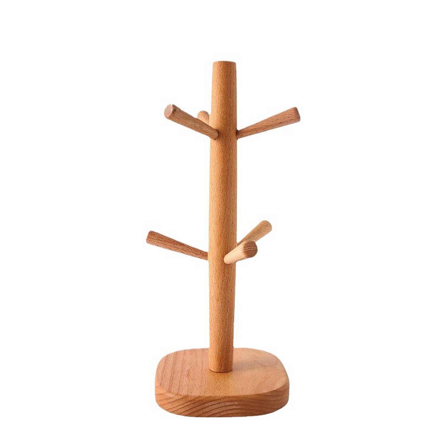 Wooden Tree Mug Holder w/ 6 Hooks 3