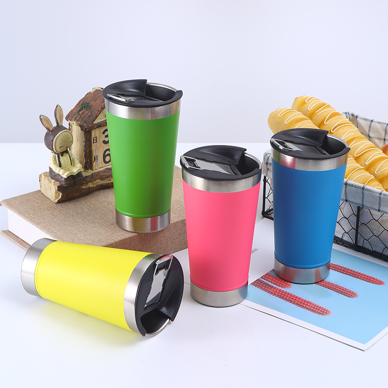 Stainless Steel Tumbler With Bottle Opener 1