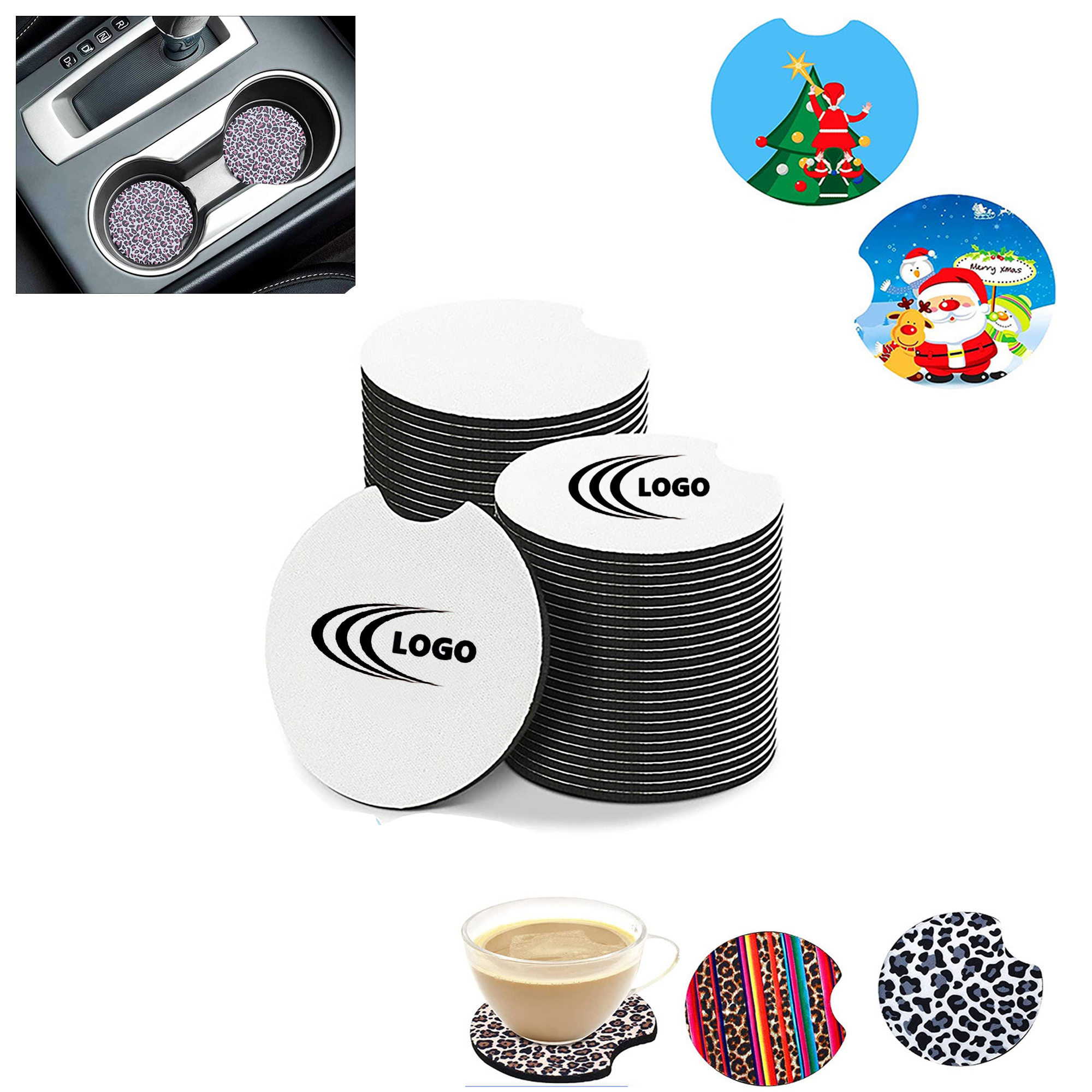 Chloroprene Rubber Sublimation Blank Cup Coasters 1