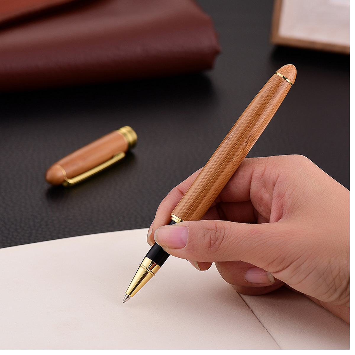 Eco-Friendly Bamboo Pen Set for School Supplies 2