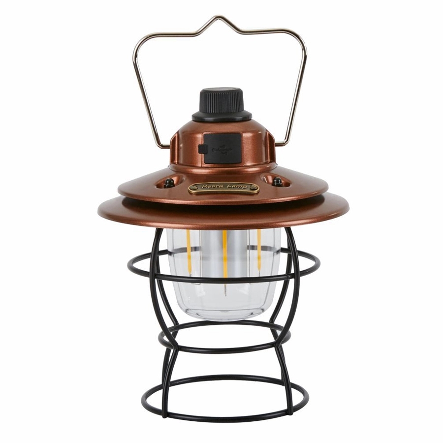 Retro Outdoor Camping Light & Picnic Lantern with Power Bank 12