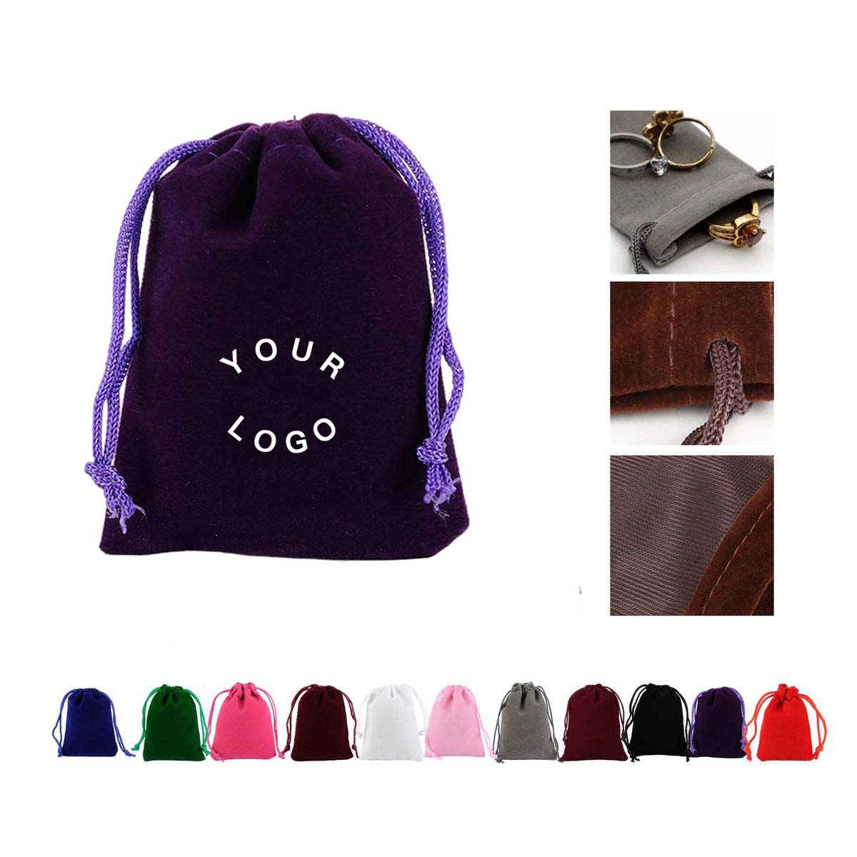 Flocking Pouch for Travel Jewelry Storage 14