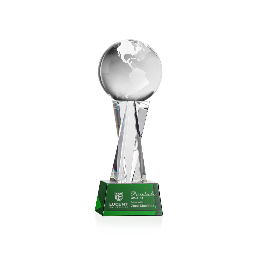 Globe Award on Grafton Base - Green 8