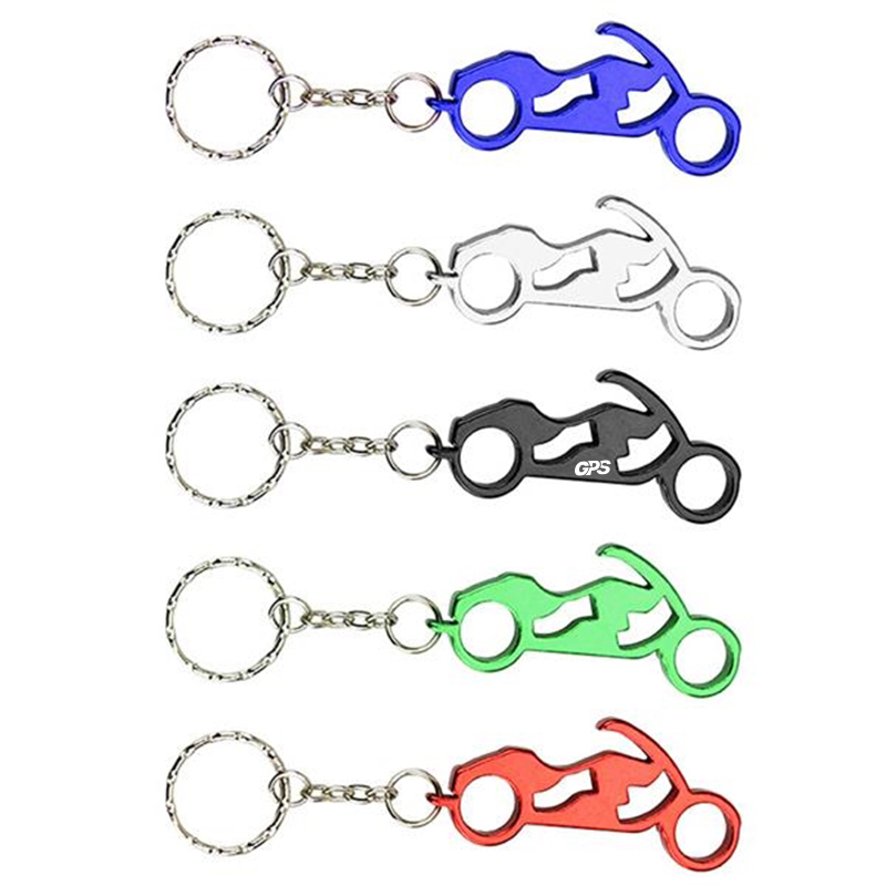 2 5/8 " Motorcycle Shaped Bottle Opener Key Holder 2