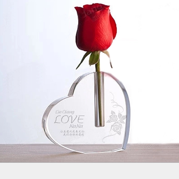 Heart Shaped Crystal Vase 5