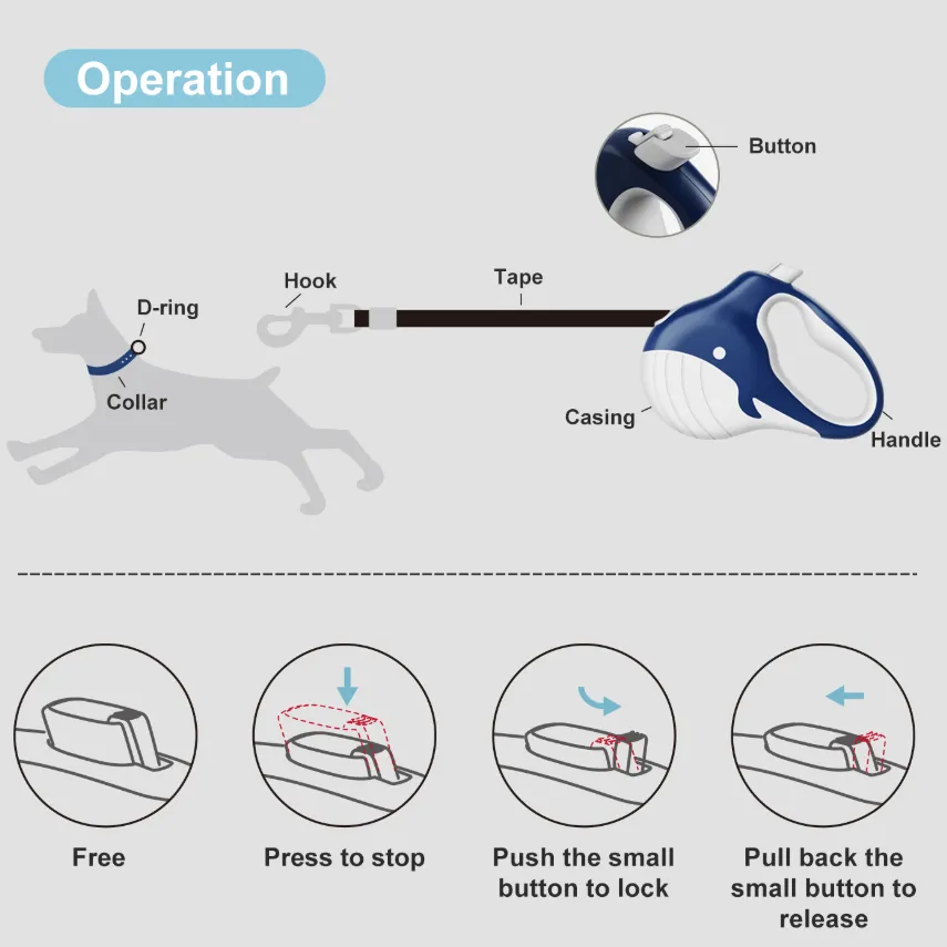 Retractable Pet Leash 4