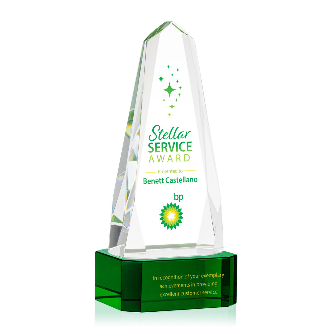 Geneva VividPrint™ Award on Base - Green 9