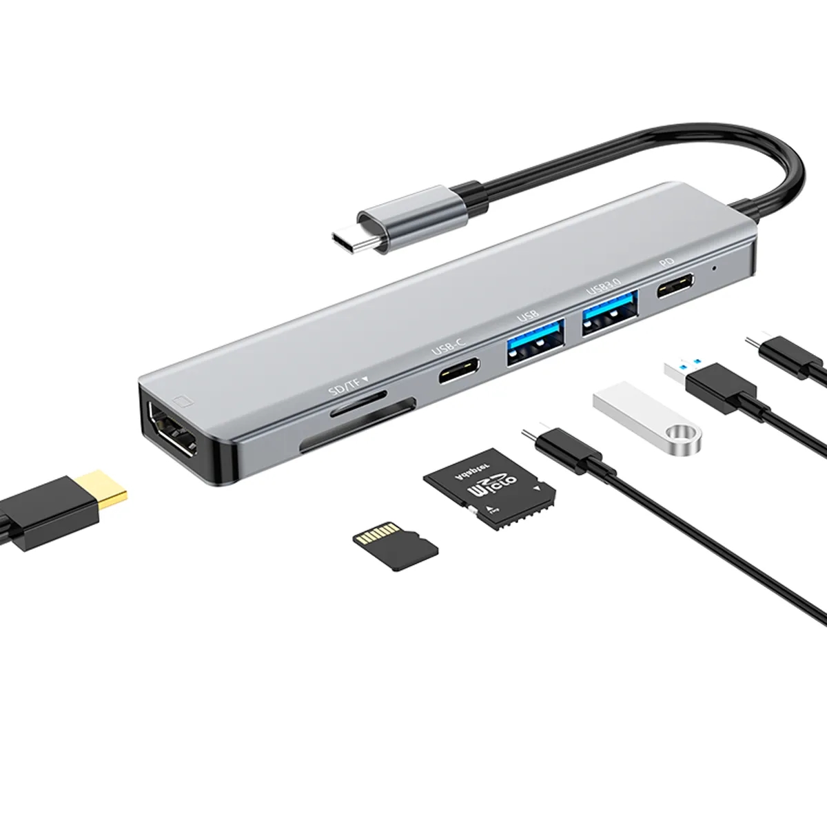 7 in 1 USB Hub Multiport Adapter 4