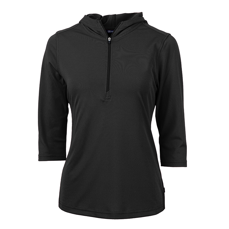 Cutter & Buck Virtue Eco Pique Recycled Half Zip Pullover Ladies Hoodie, custom hoodie or sweatshirt with logo imprint 5