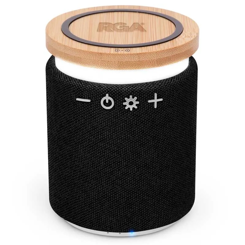 Lex Bamboo Wireless Speaker with Phone Charger 4