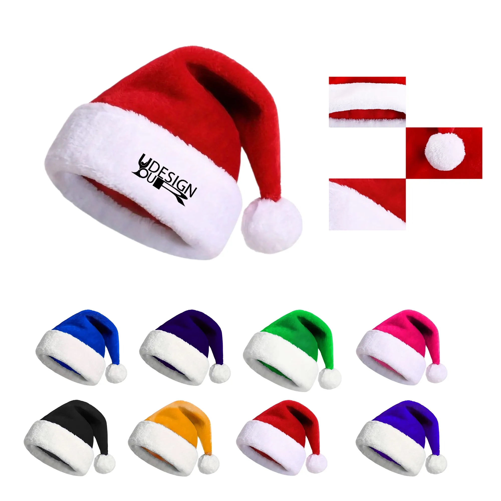 Custom Thickened Party Colored Santa Hat MOQ50 8