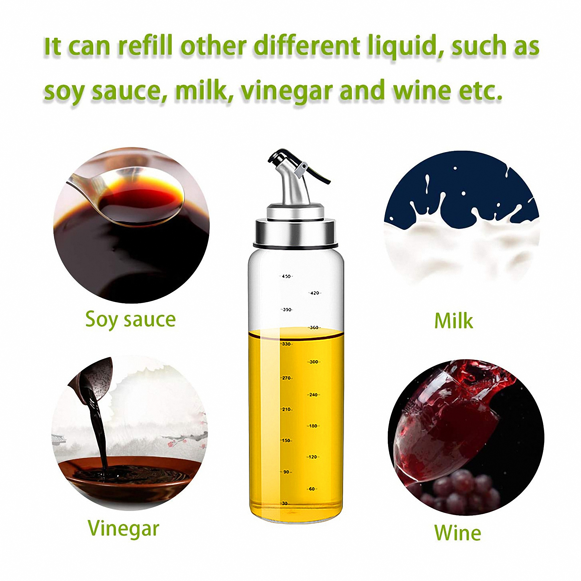 500mL Glass Oil and Vinegar Bottles 5