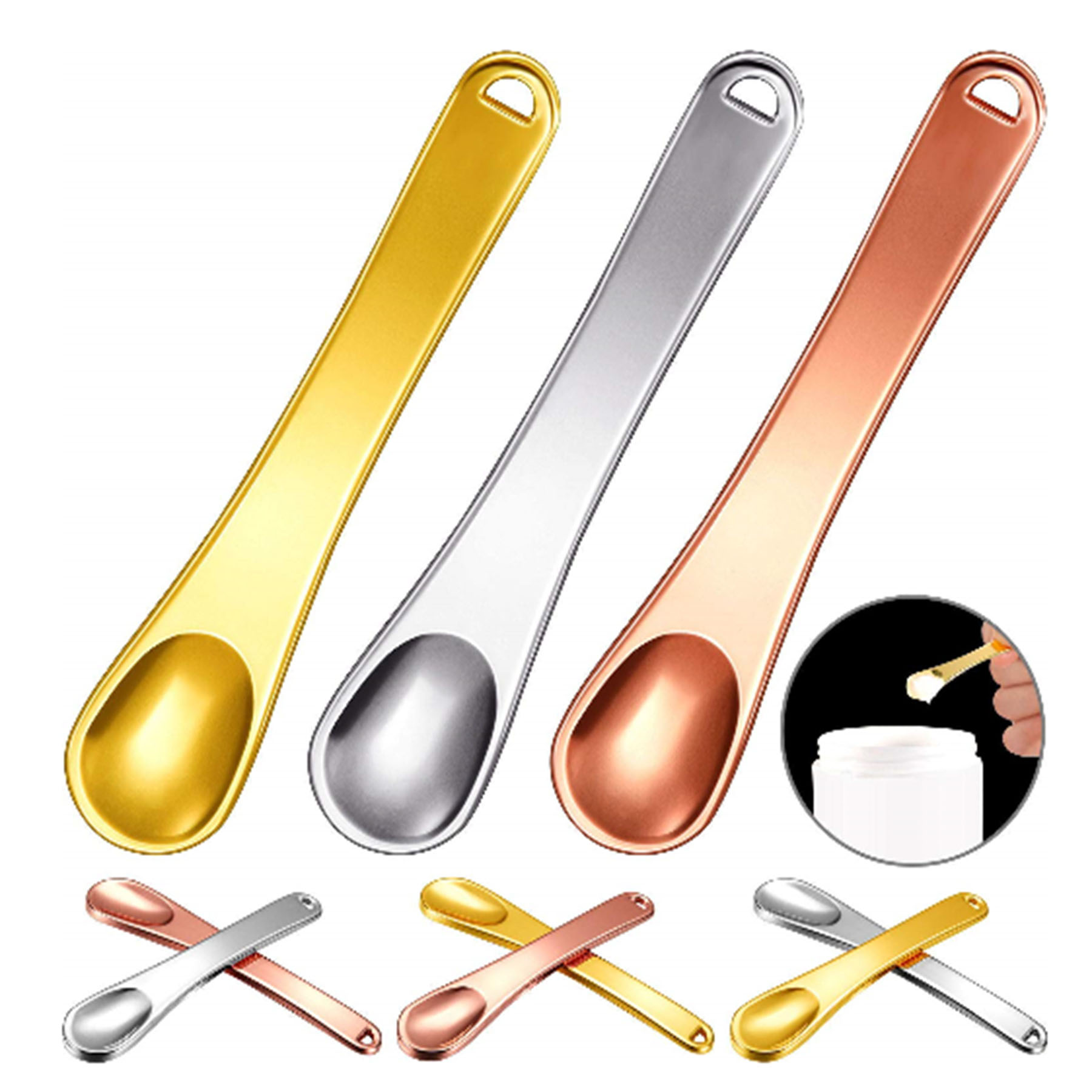 Mini Metal Makeup Spatula 1