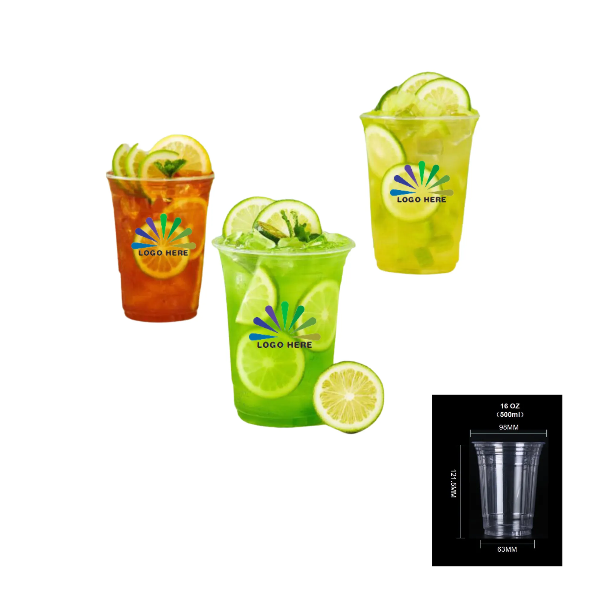 Clear Plastic Disposable Coffee Cups 3