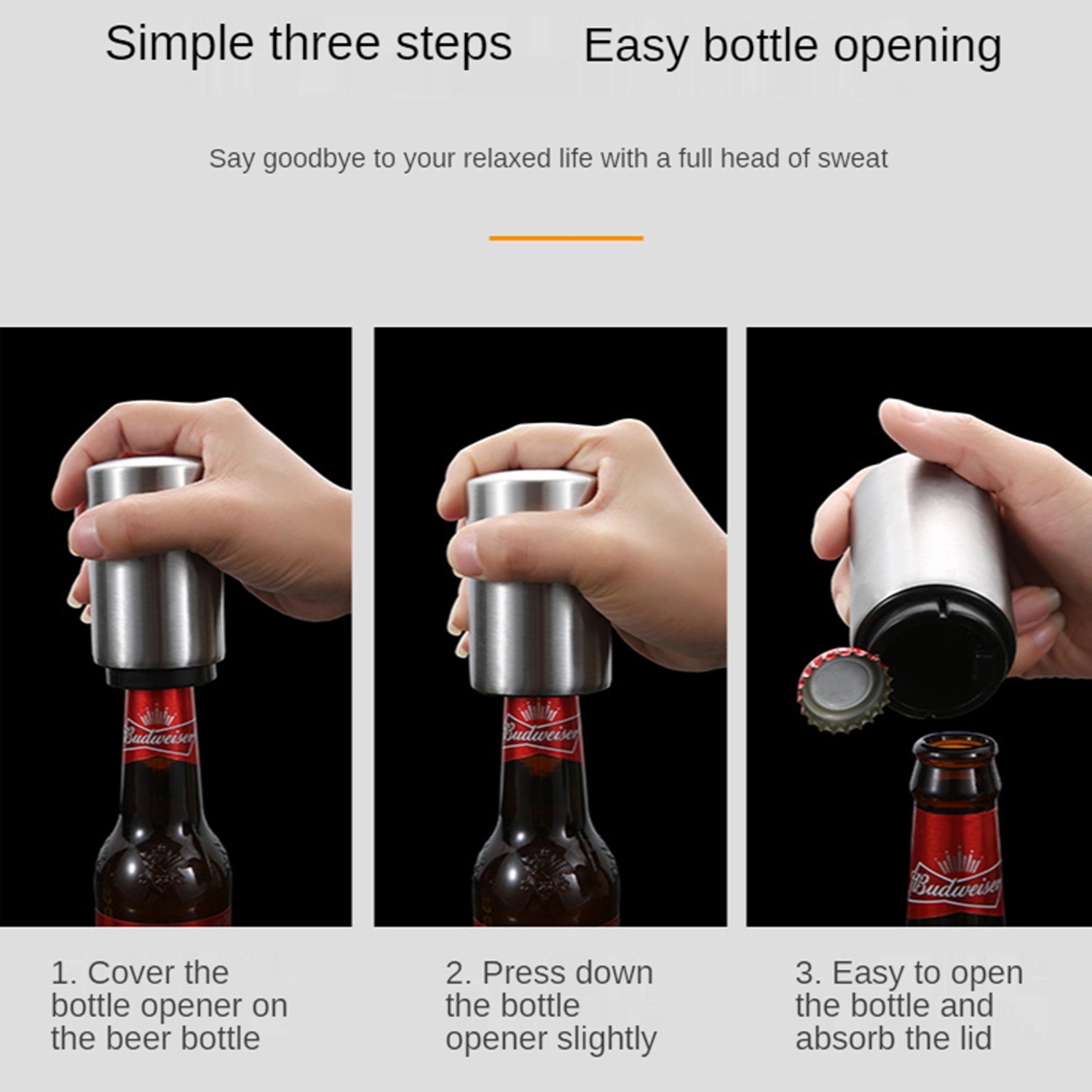 Stainless Steel Automatic Bottle Opener 4