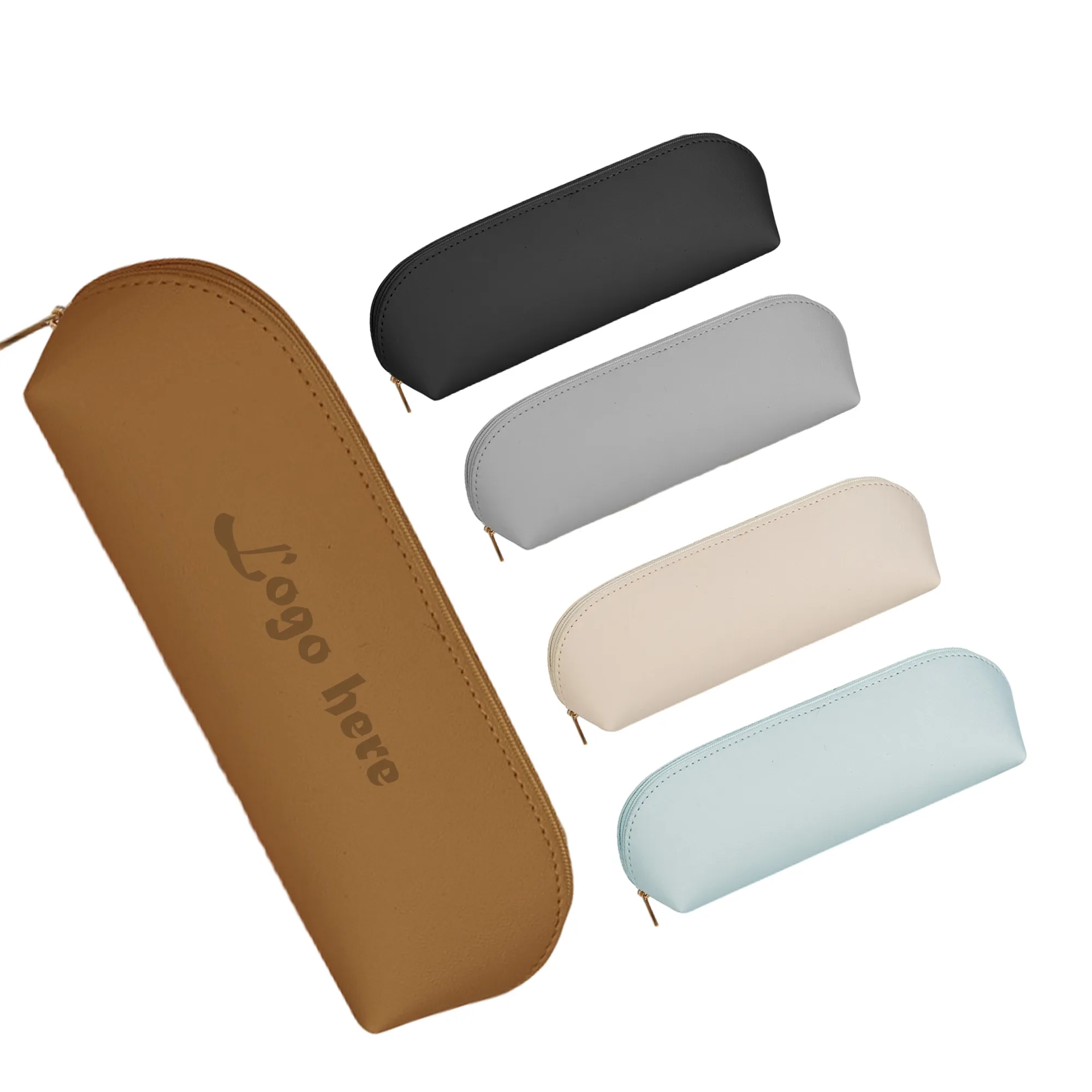 MOQ 100PCS PU Leather Pencil Pouch 7