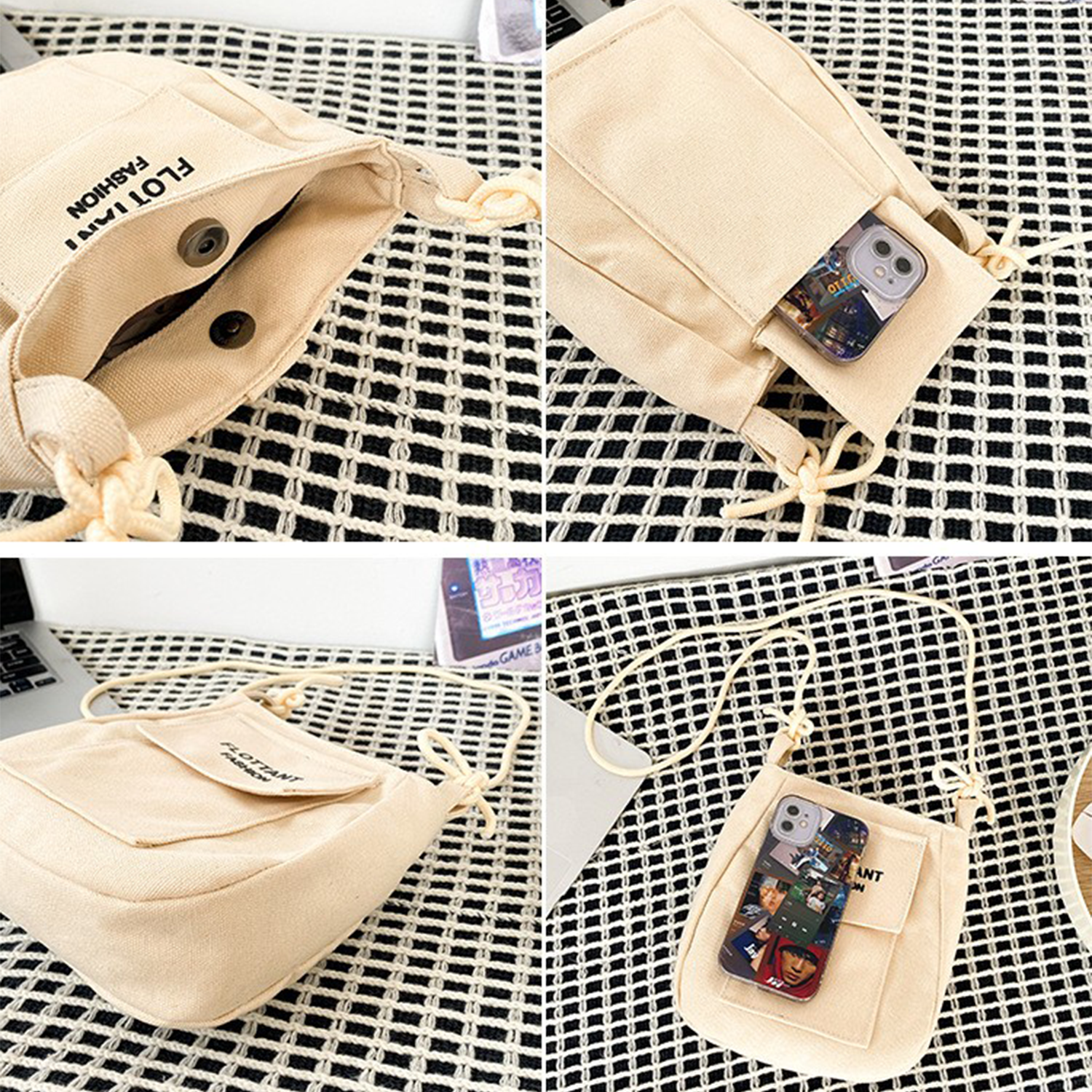 Portable Crossbody Canvas Bag 3