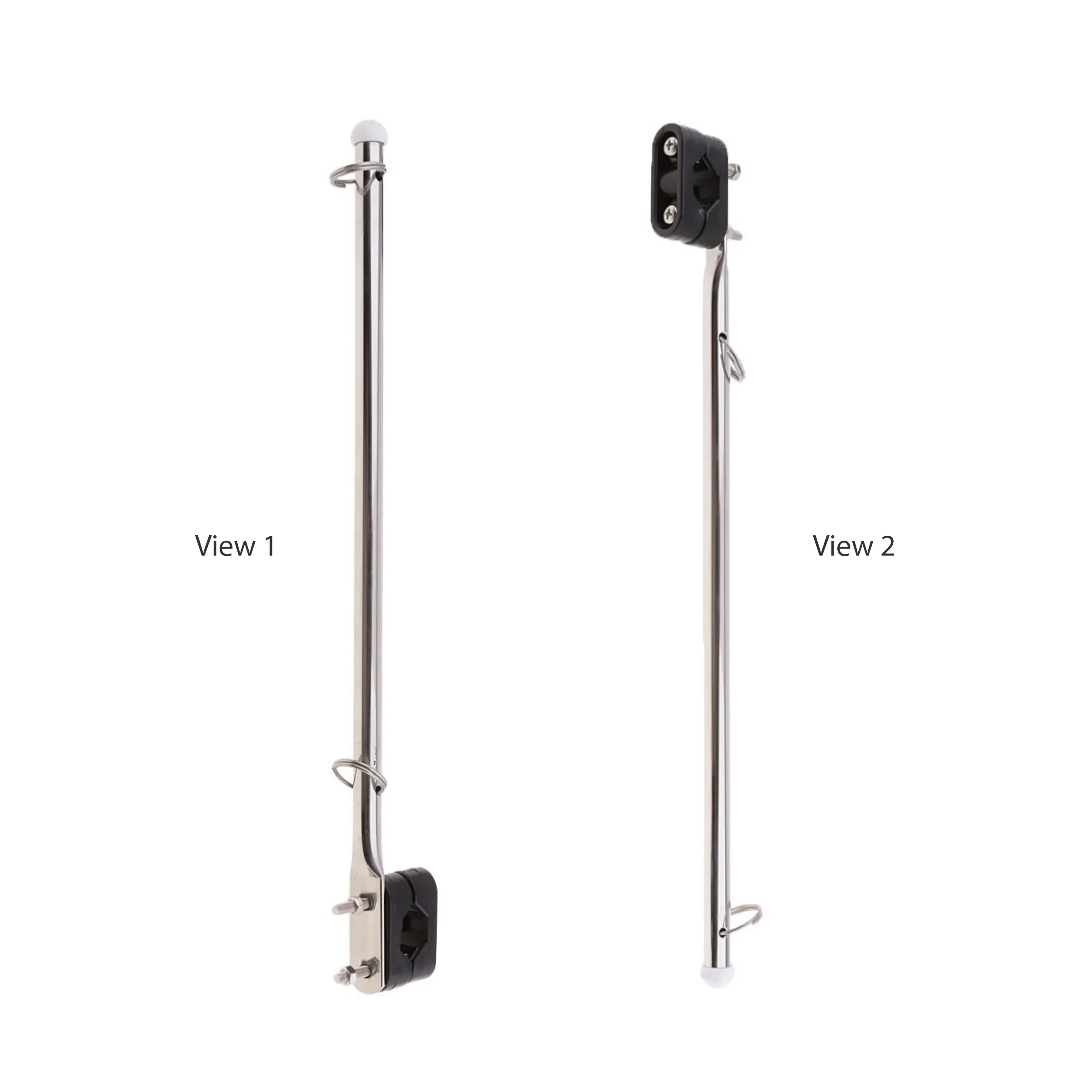 15" Stainless Steel Boat Flag Pole - Style A 9