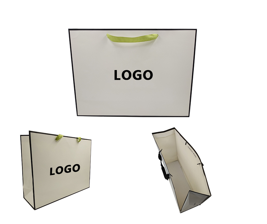 White Cardboard Paper Tote Bag 1