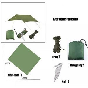 Rodless Outdoor Silver Coated Pergola Moisture-Proof Mat 5