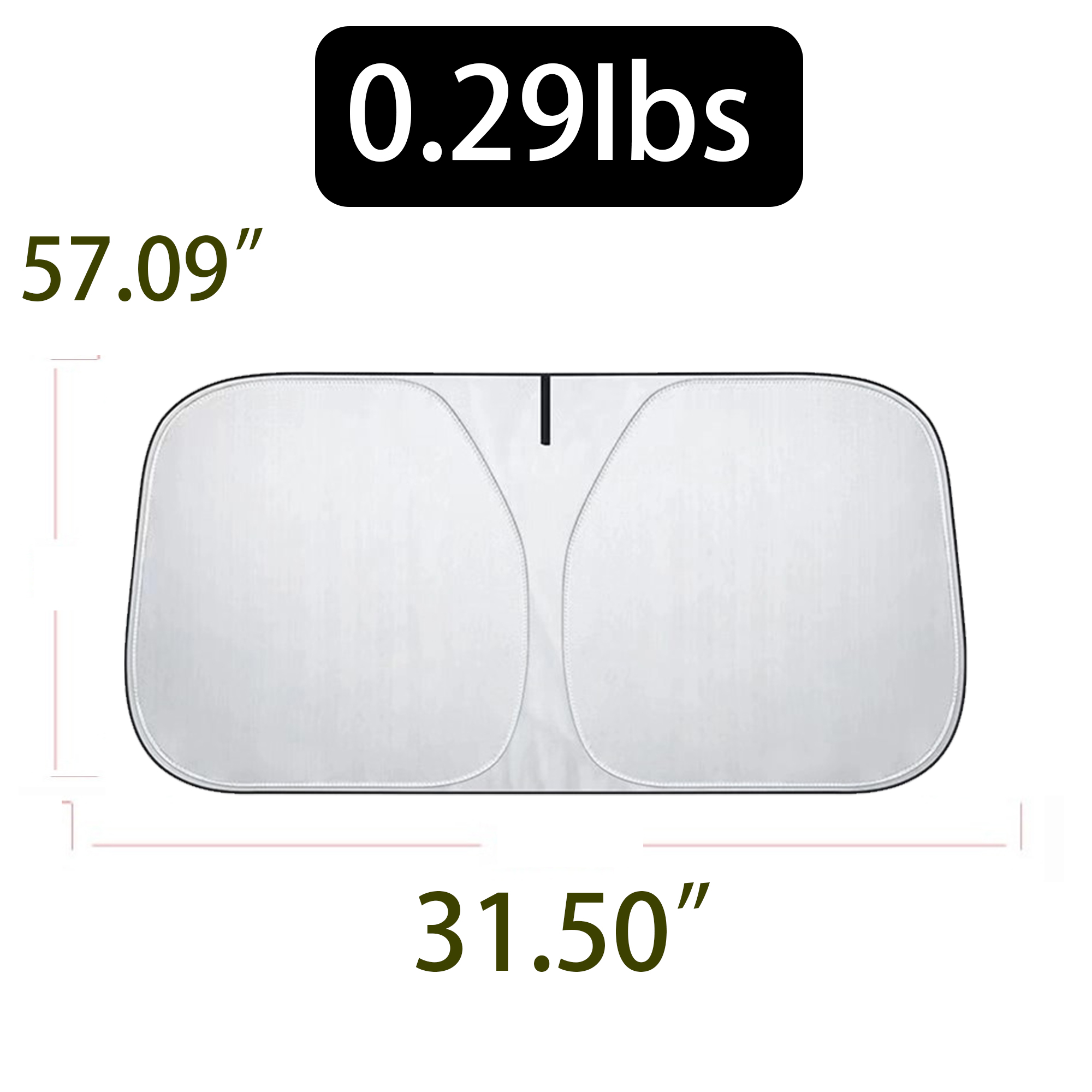 Titanium Silver Automotive Sunshade with Unique Shape 3