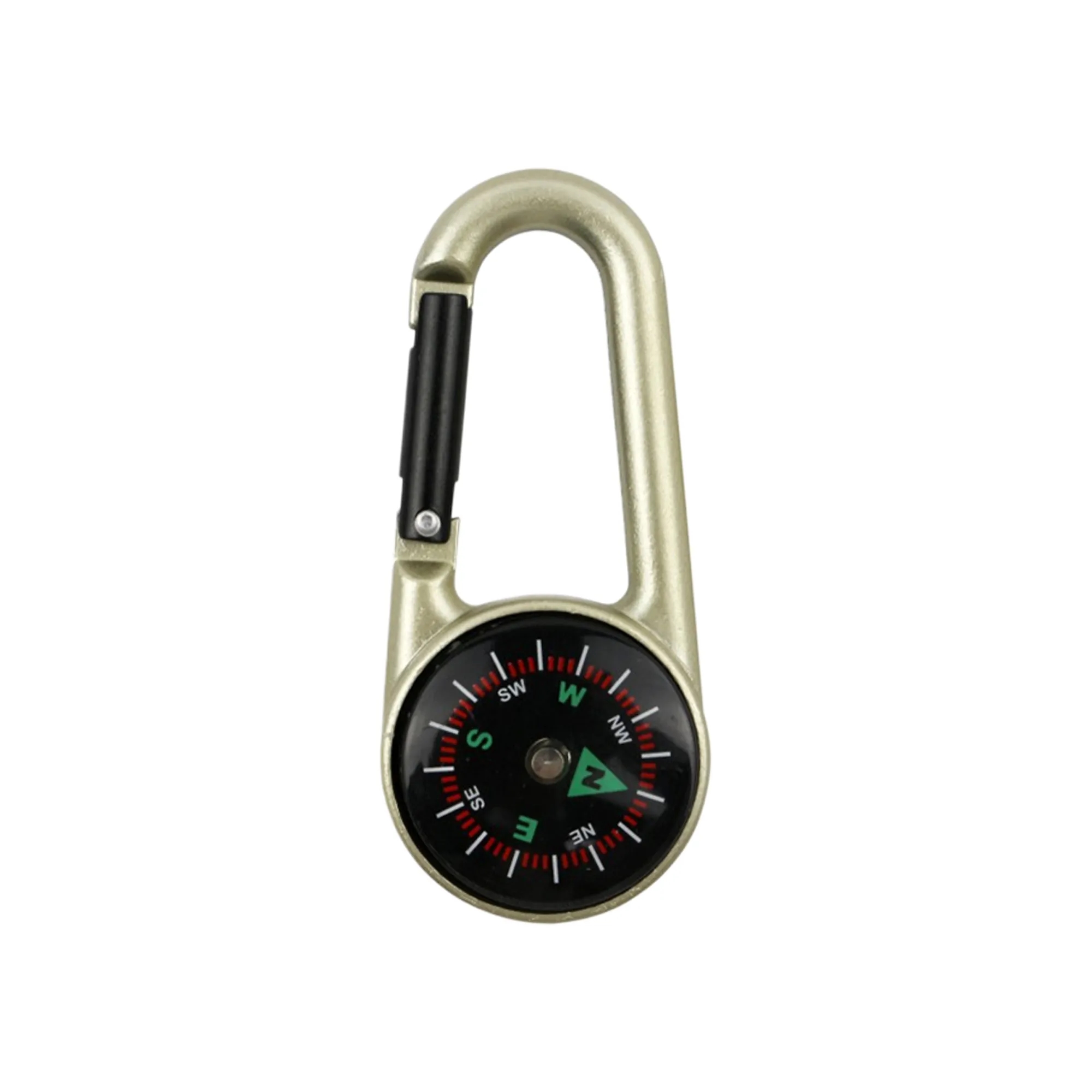 MOQ100 Metal Carabiner Compass Keychain Outdoor Gift 4